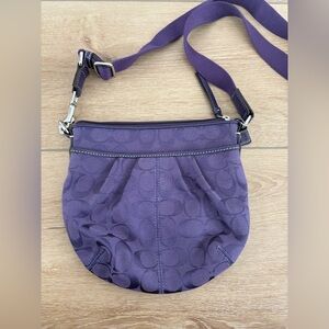 Vintage Coach Signature Canvas Crossbody Bag